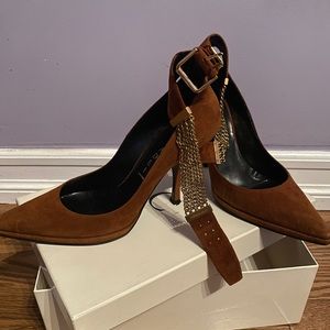 Casadei Pellame Savana Sabbia Brown Heels